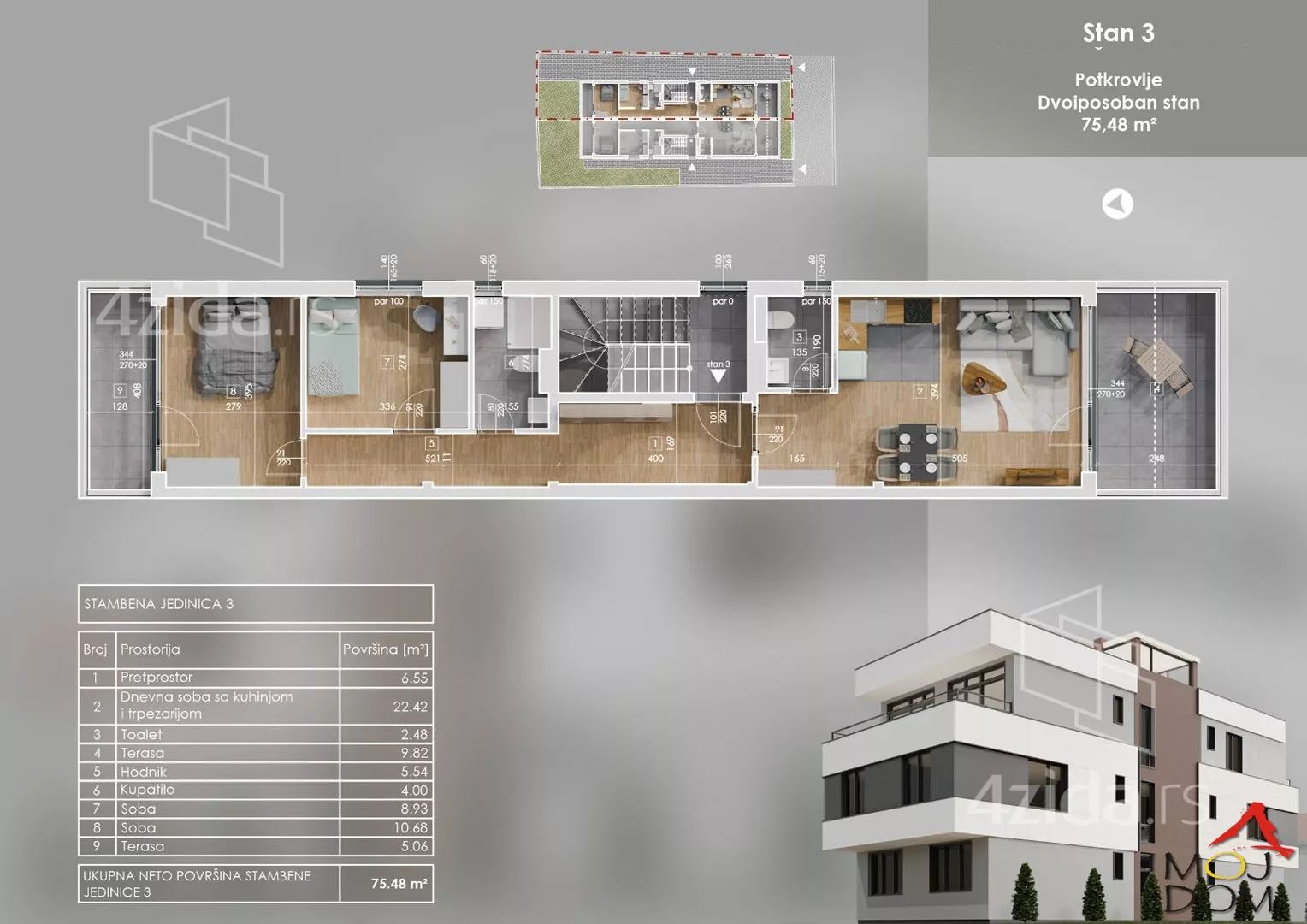 Trosoban stan | 4zida