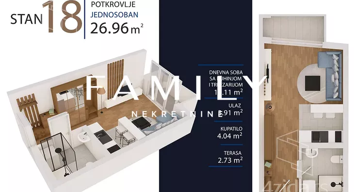 Jednosoban stan | 4zida