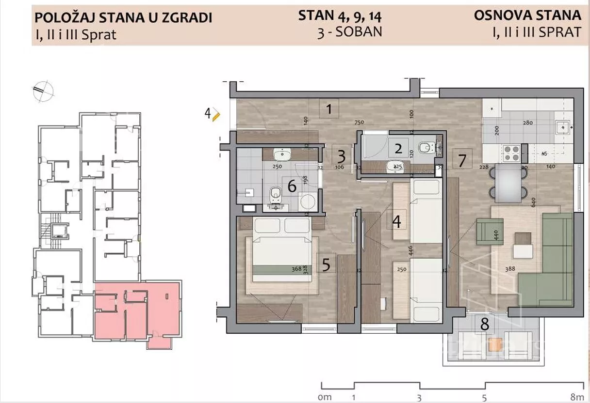 Trosoban stan | 4zida