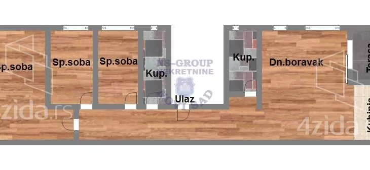 Četvoroiposoban stan | 4zida