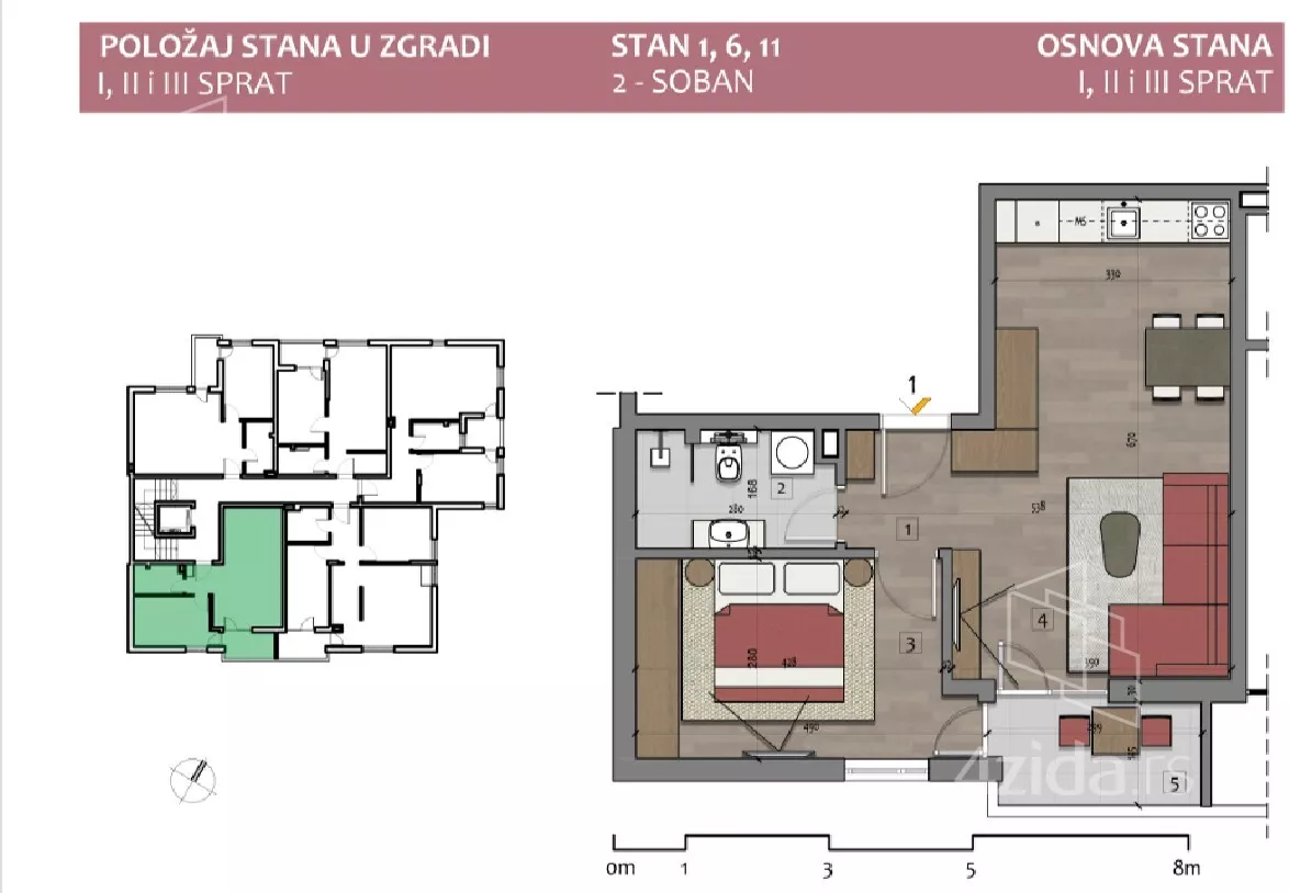 Dvosoban stan | 4zida