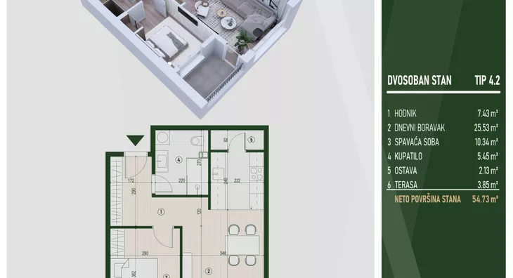 Dvosoban stan | 4zida