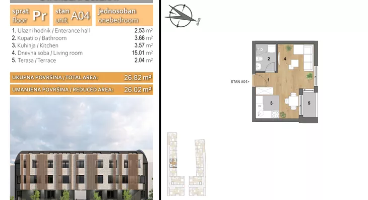 Jednosoban stan | 4zida