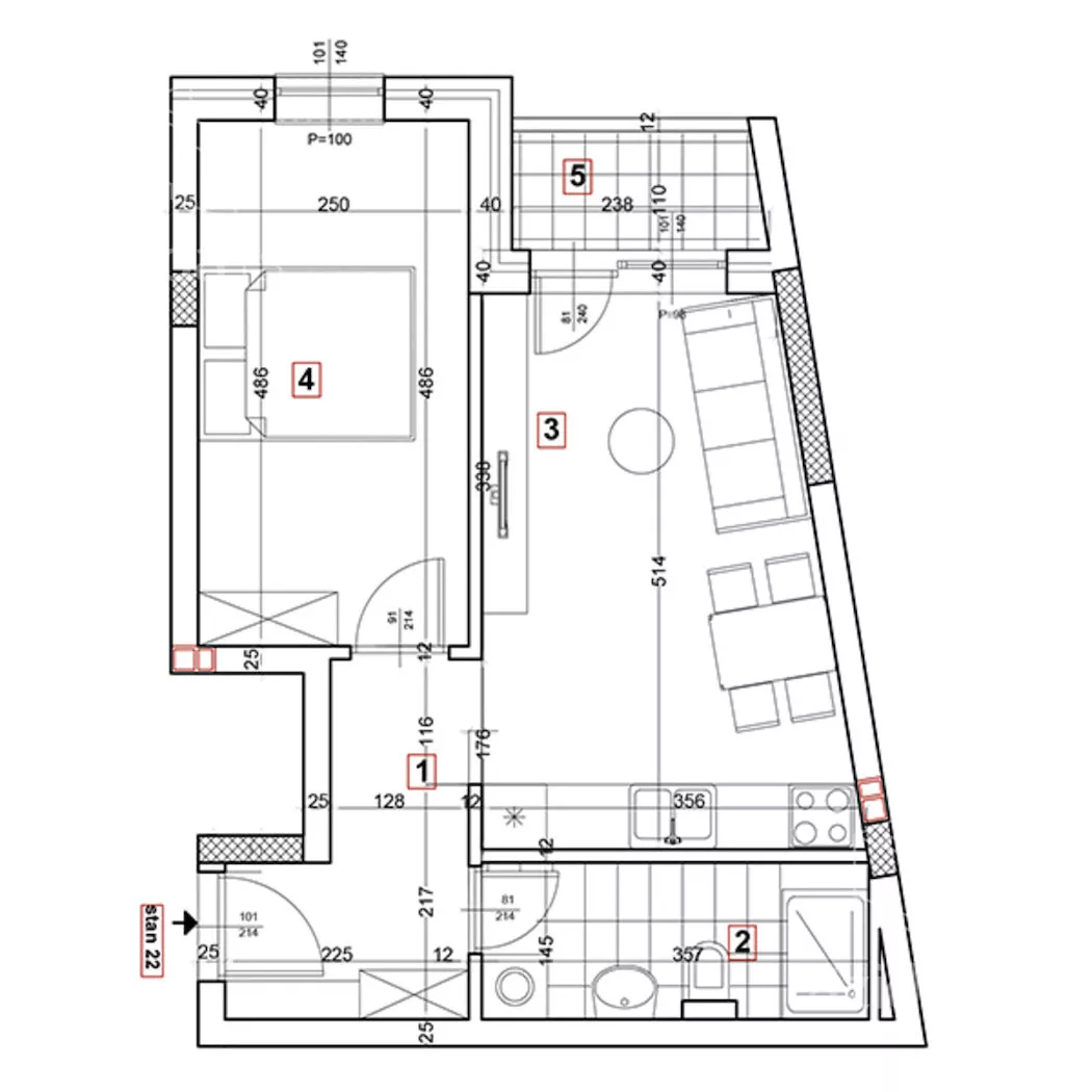 Jednoiposoban stan | 4zida