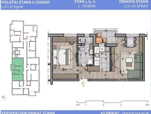 Jednoiposoban stan | 4zida