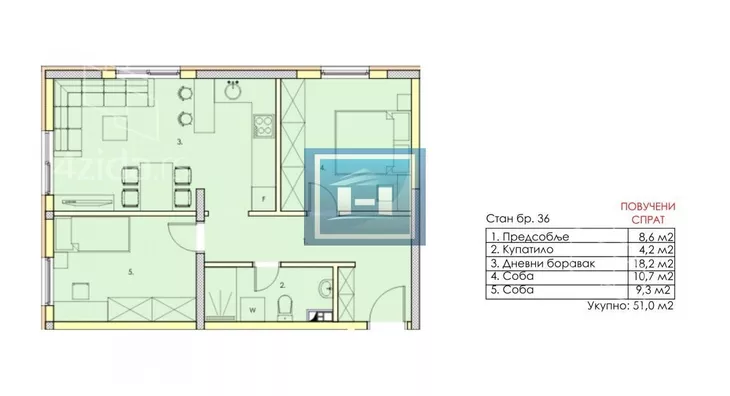 Jednoiposoban stan | 4zida