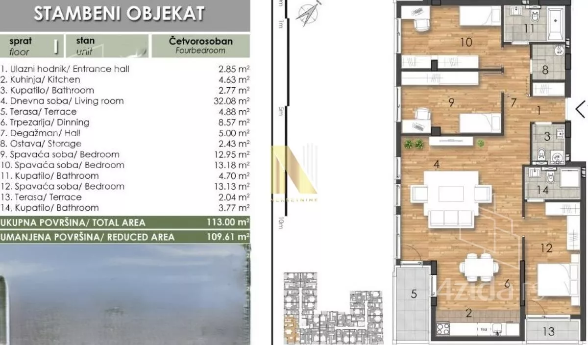Četvorosoban stan | 4zida