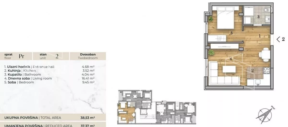 Dvosoban stan | 4zida