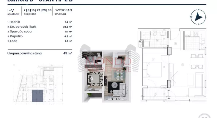 Jednoiposoban stan | 4zida