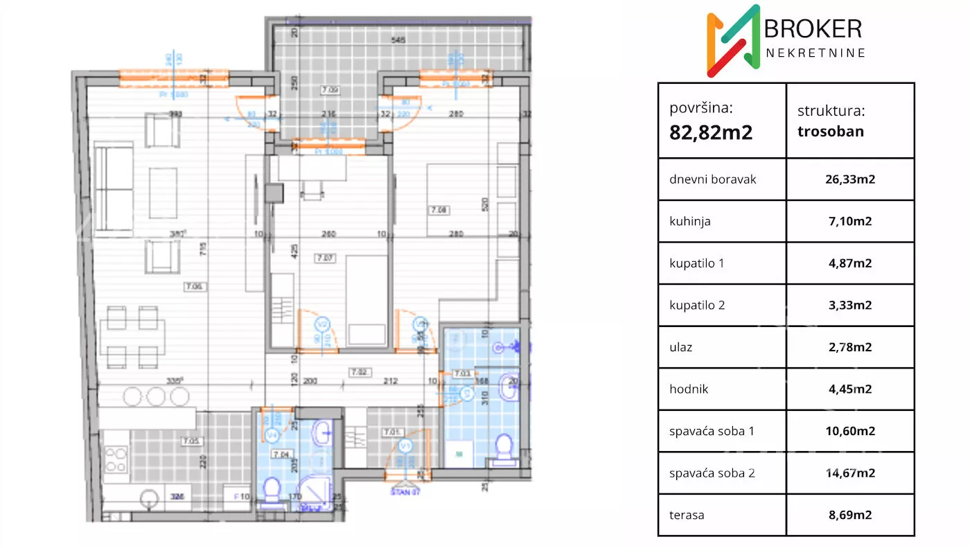 Trosoban stan | 4zida