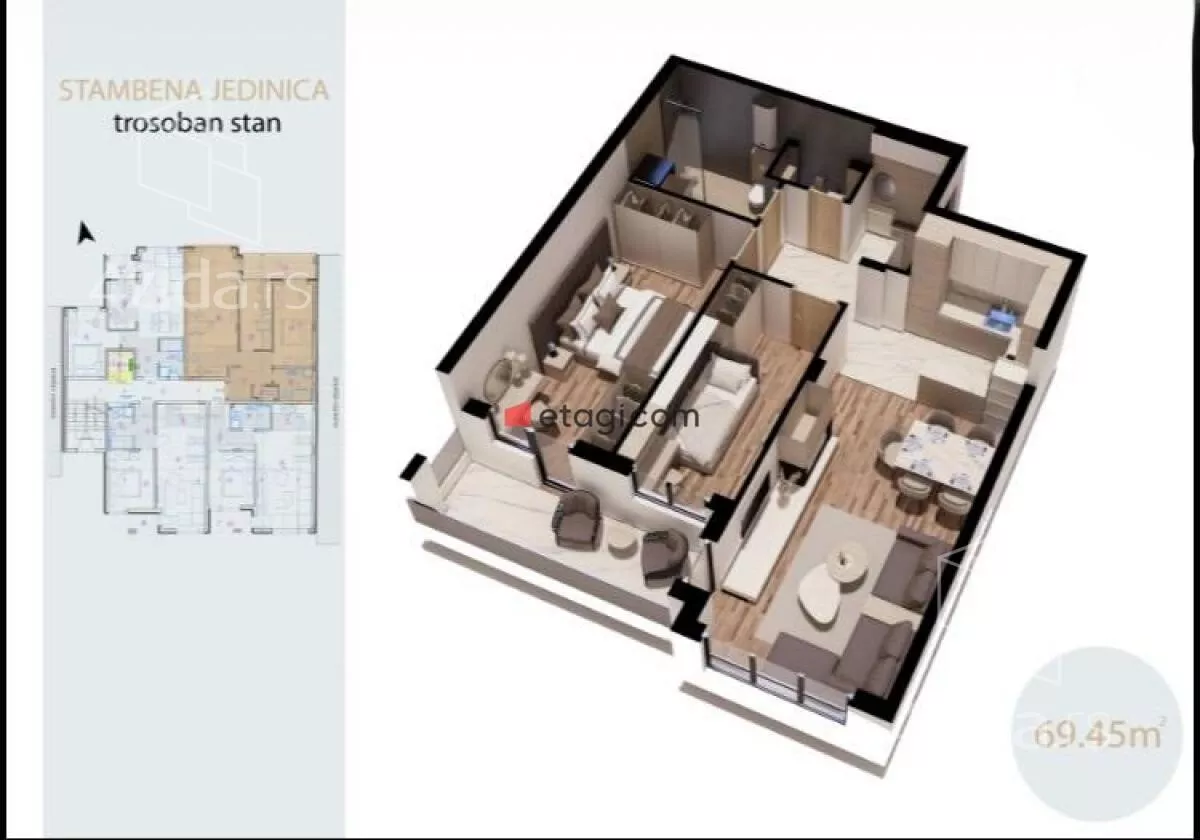 Trosoban stan | 4zida