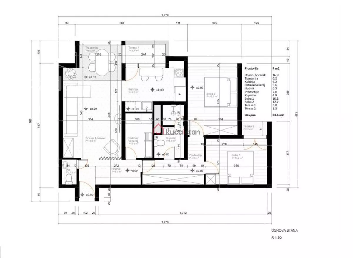 Trosoban stan | 4zida