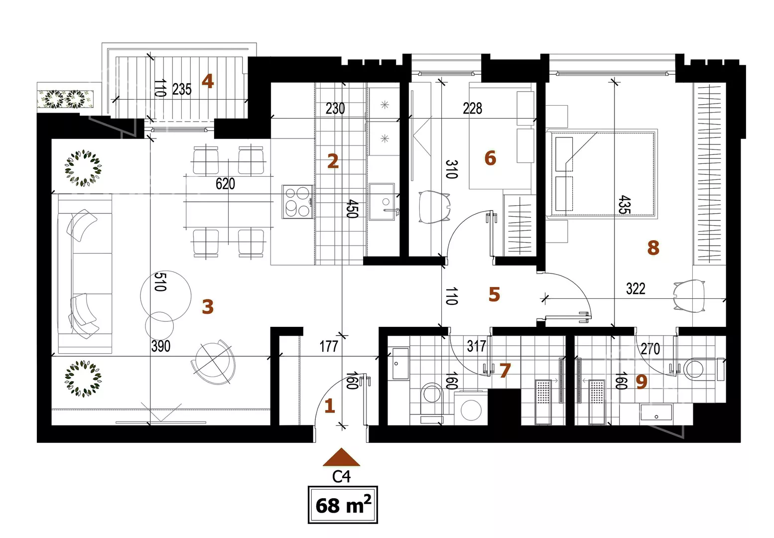 Trosoban stan | 4zida