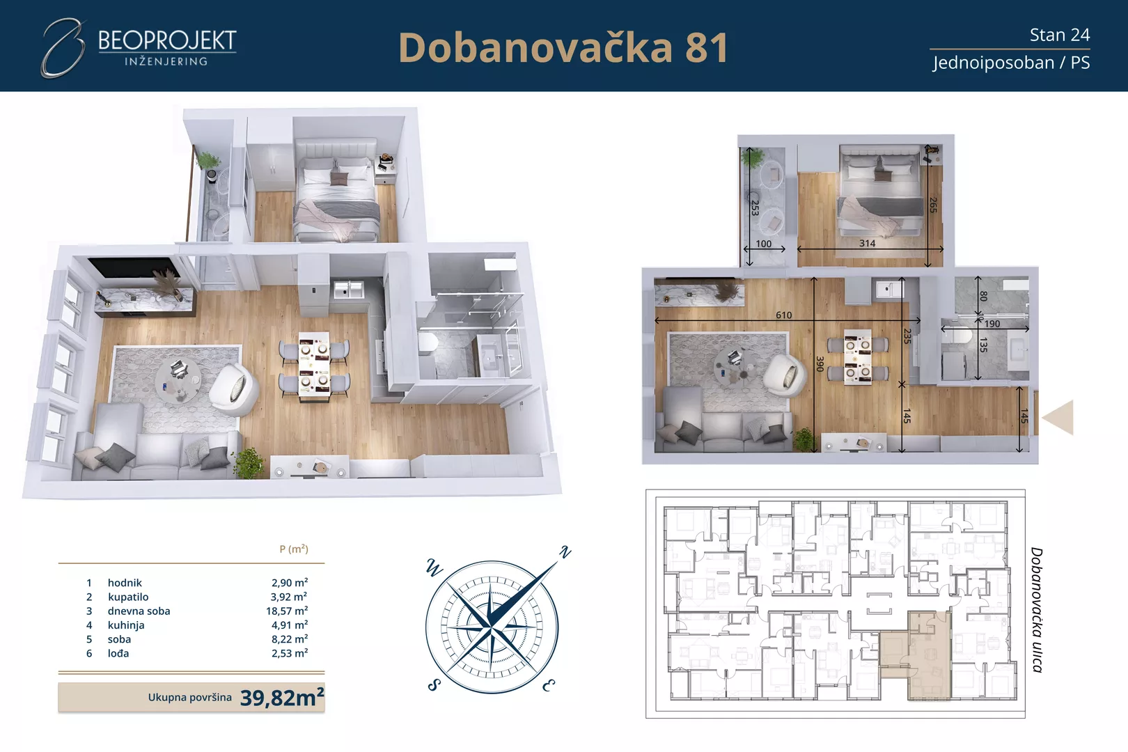 Jednoiposoban stan | 4zida
