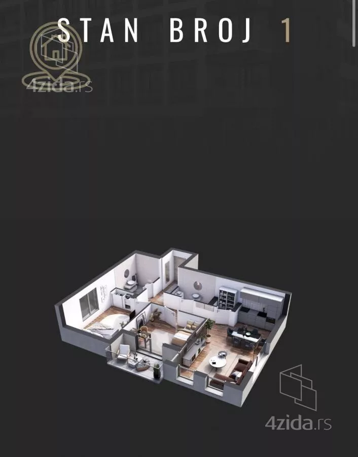 Trosoban stan | 4zida