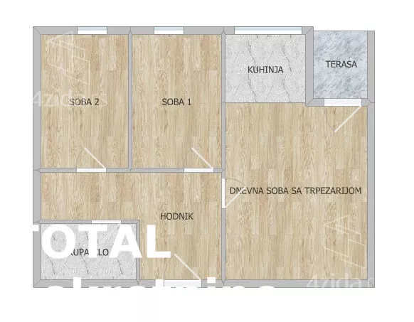 Trosoban stan | 4zida