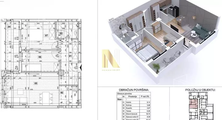 Trosoban stan | 4zida
