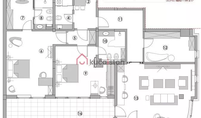 Četvoroiposoban stan | 4zida