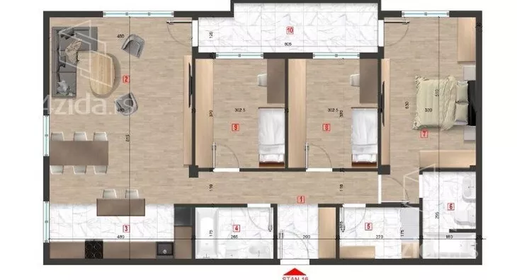 Troiposoban stan | 4zida