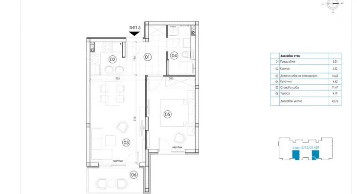 Dvosoban stan | 4zida