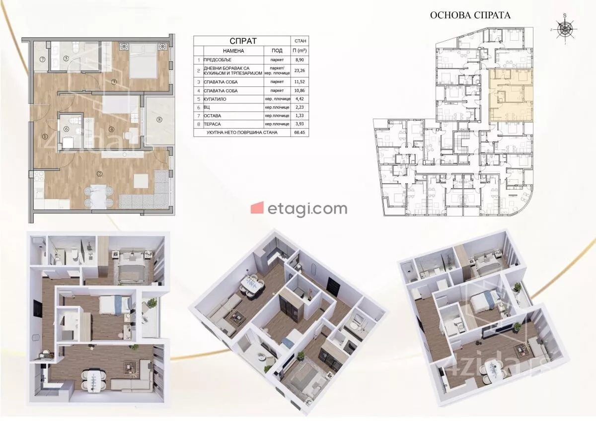 Dvosoban stan | 4zida