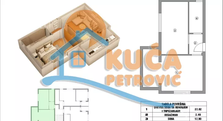 Jednoiposoban stan | 4zida