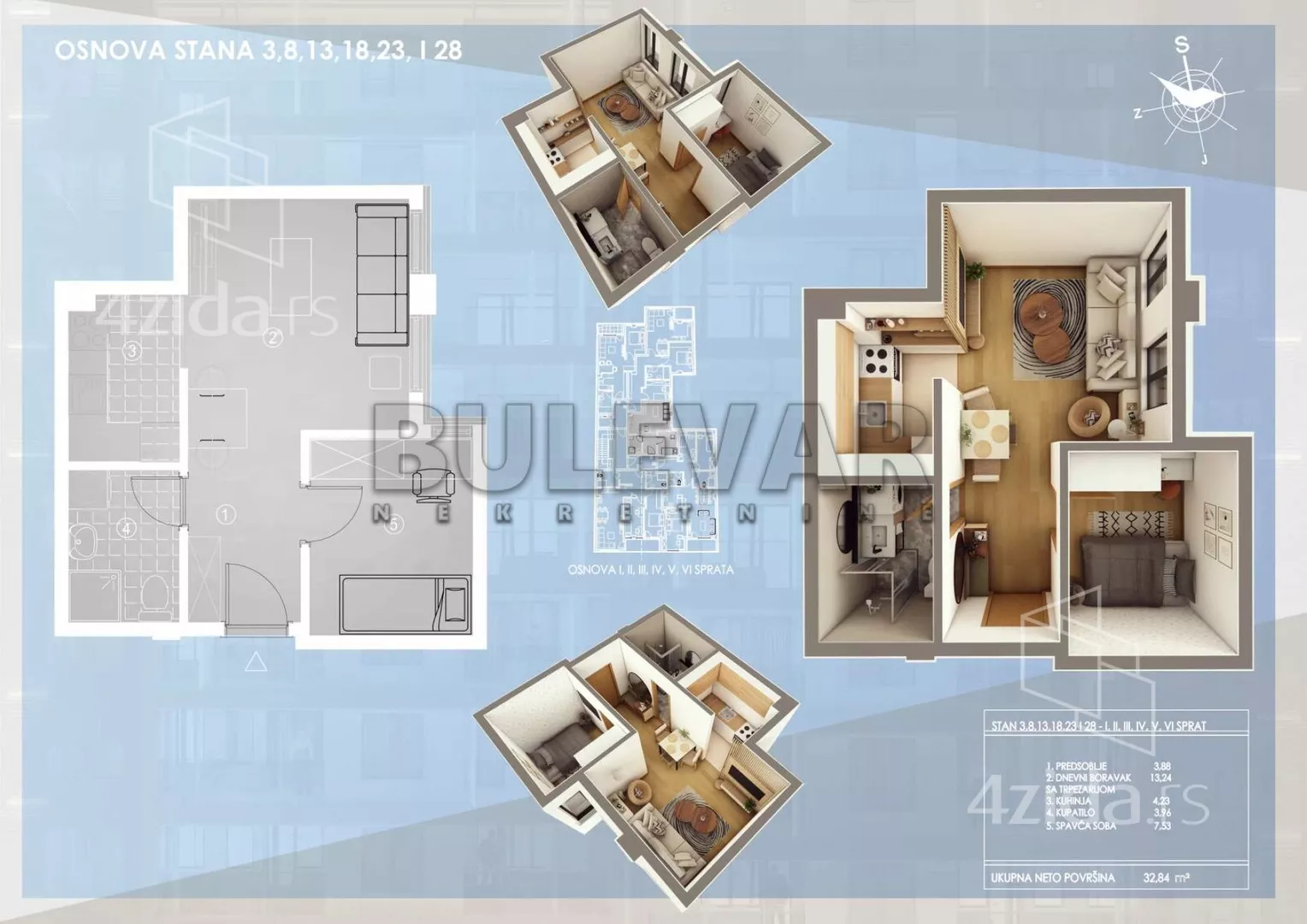 Jednoiposoban stan | 4zida