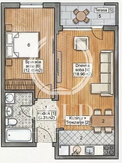 Dvosoban stan | 4zida