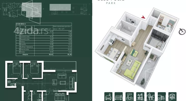 Trosoban stan | 4zida