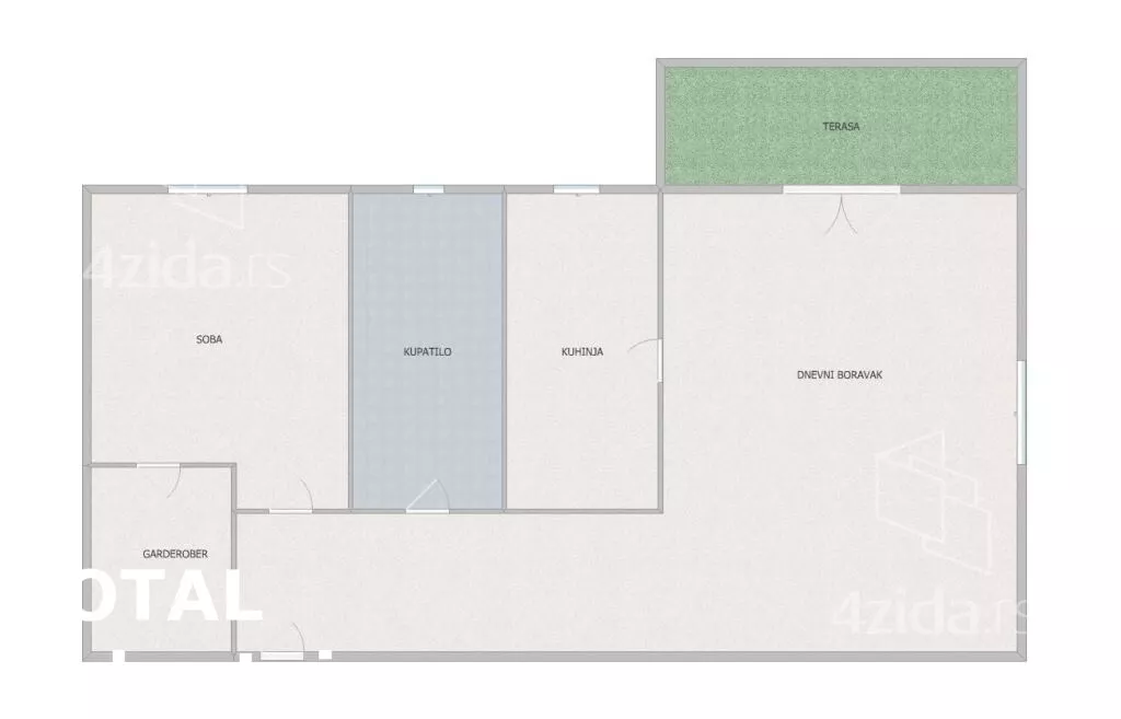 Jednoiposoban stan | 4zida