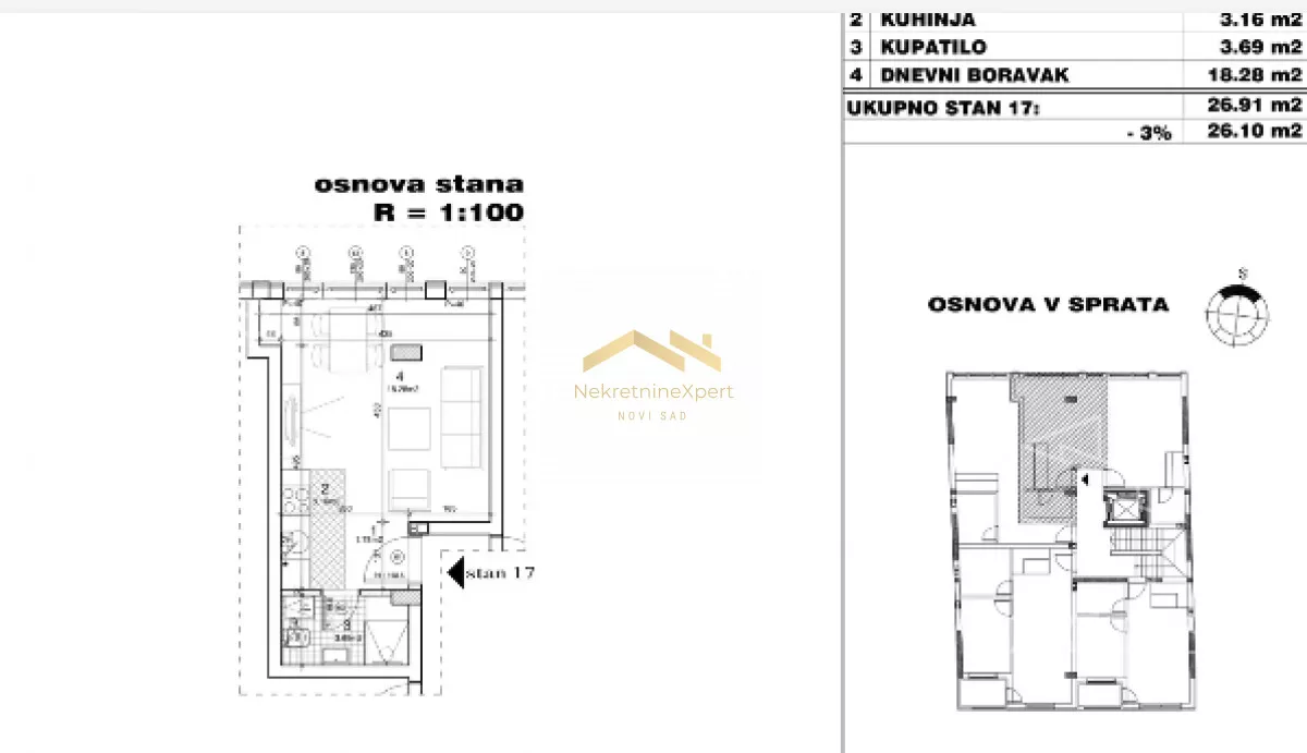Jednosoban stan | 4zida