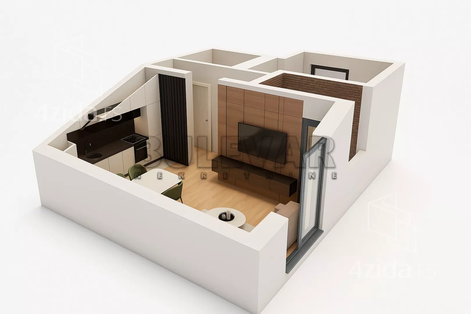 Jednoiposoban stan | 4zida