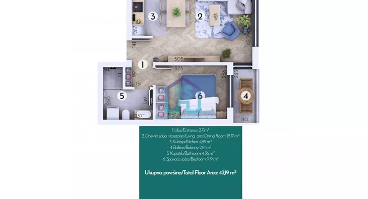 Jednoiposoban stan | 4zida