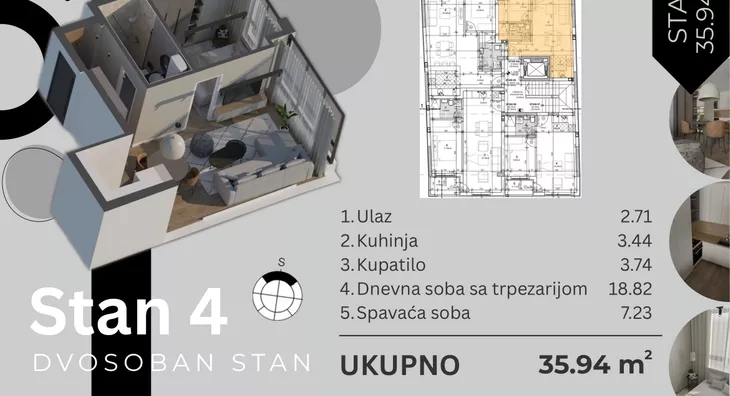 Dvosoban stan | 4zida