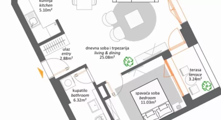 Dvosoban stan | 4zida