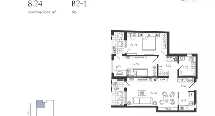 Trosoban stan | 4zida