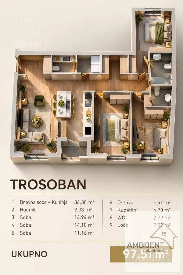 Četvorosoban stan | 4zida