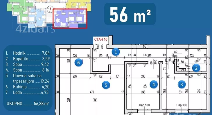 Dvoiposoban stan | 4zida