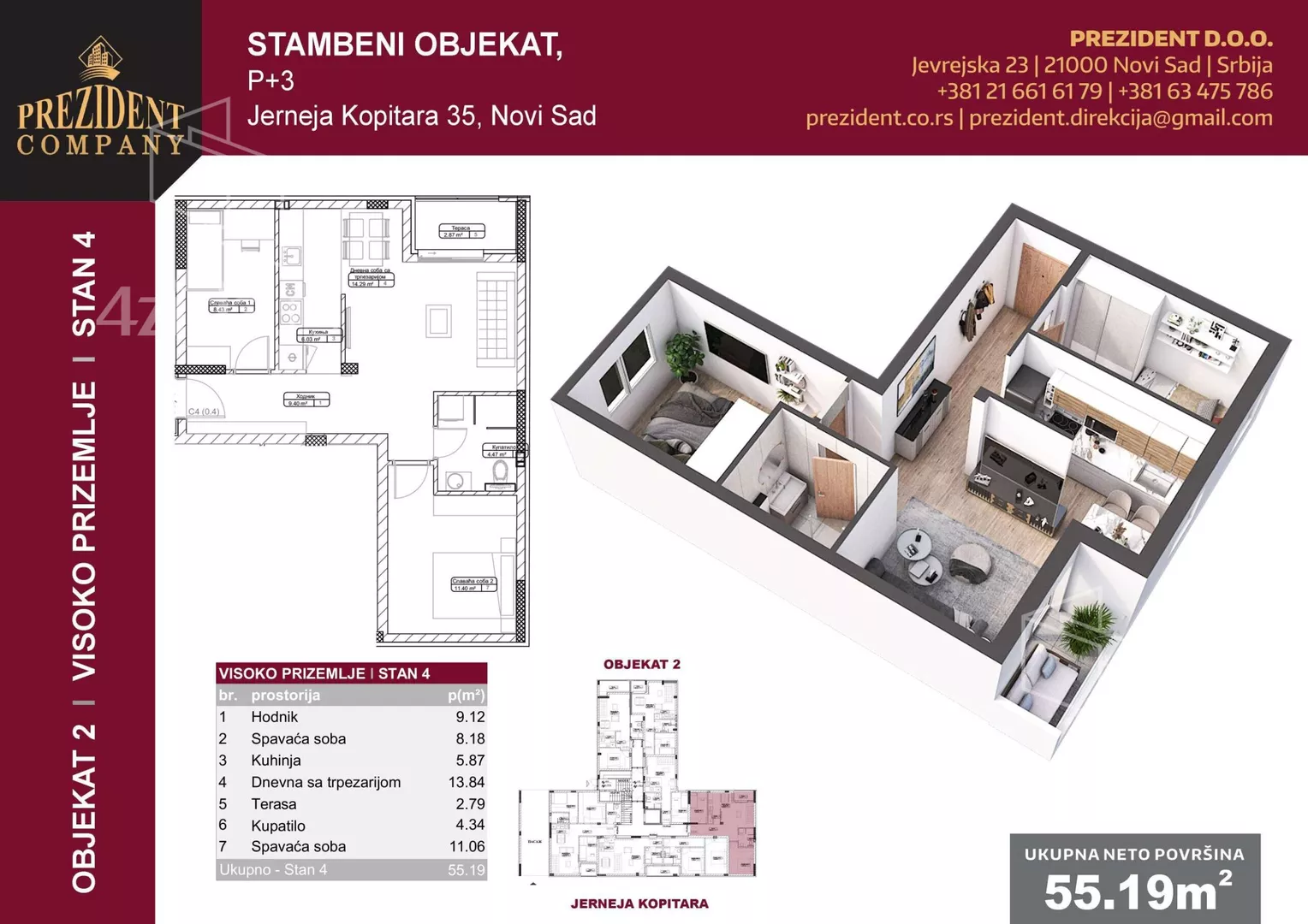 Trosoban stan | 4zida