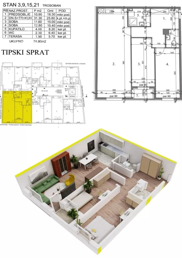 Trosoban stan | 4zida