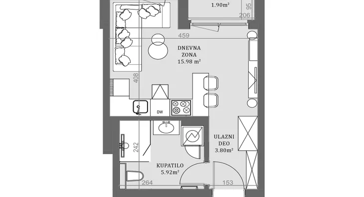 Jednosoban stan | 4zida