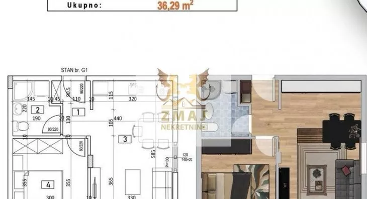 Dvosoban stan | 4zida