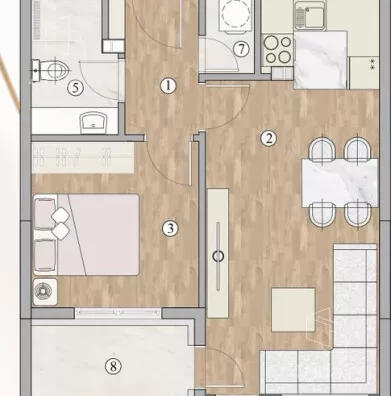 Jednoiposoban stan | 4zida