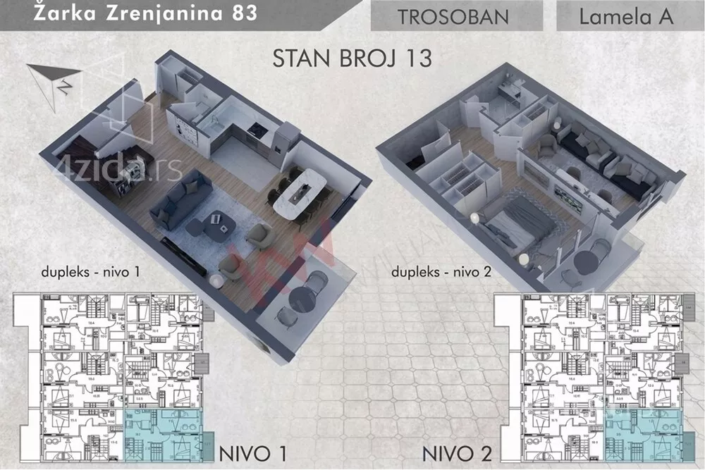 Trosoban stan | 4zida