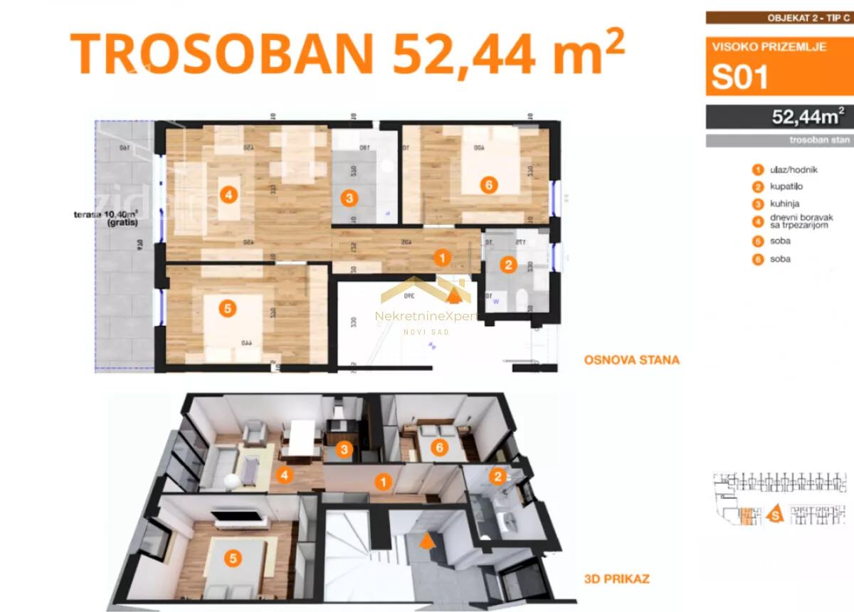 Trosoban stan | 4zida