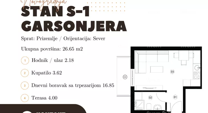 Garsonjera | 4zida