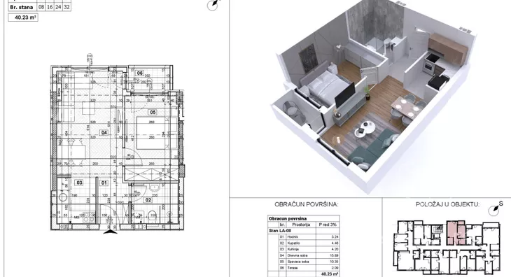 Dvosoban stan | 4zida