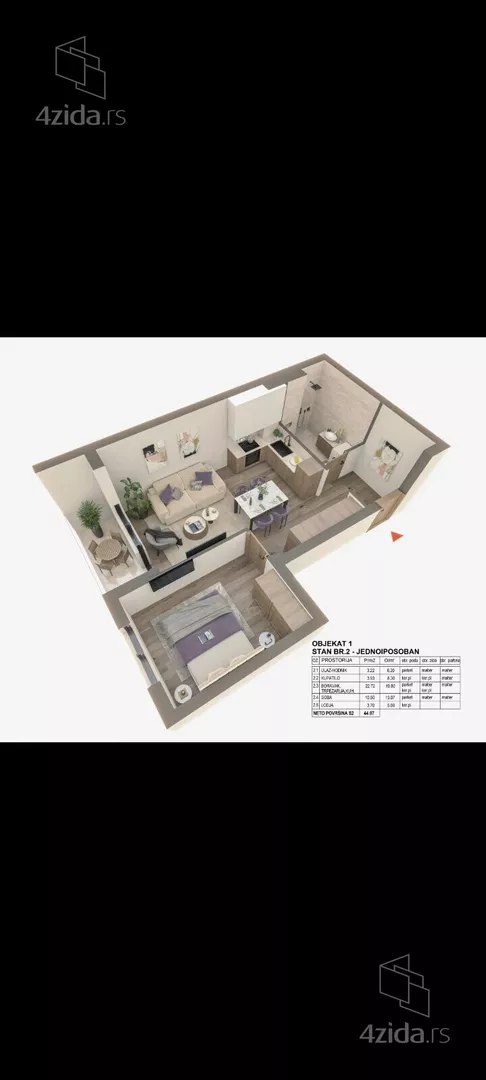 Dvosoban stan | 4zida