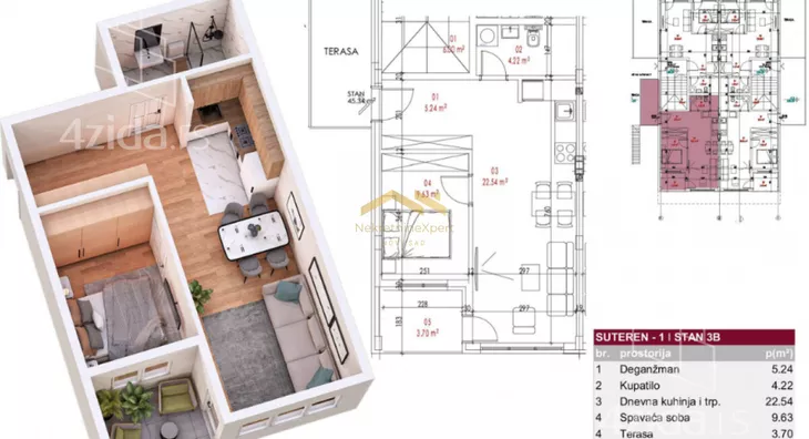 Dvosoban stan | 4zida