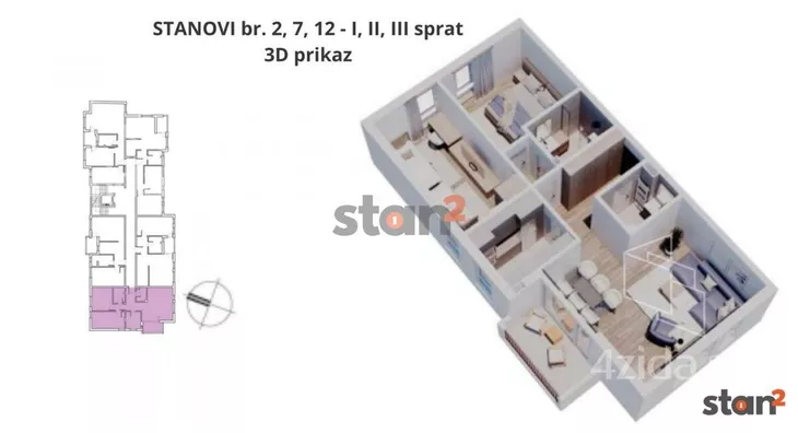 Trosoban stan | 4zida